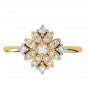The Floral Glance Gold Diamond Ring