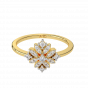 The Floral Glance Gold Diamond Ring