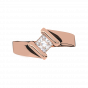 Cubic Solitaire Gold Diamond Ring