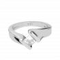 Cubic Solitaire Gold Diamond Ring