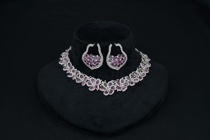 The Pretty Pink - Pink Sapphire and Diamond Necklace