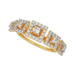 The Squares Encase Gold Diamond Ring