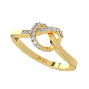 Flow Free Gold Diamond Ring