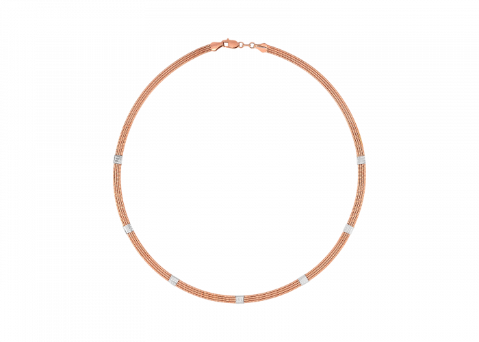 Rose Gold Chain With Dual Tone Style