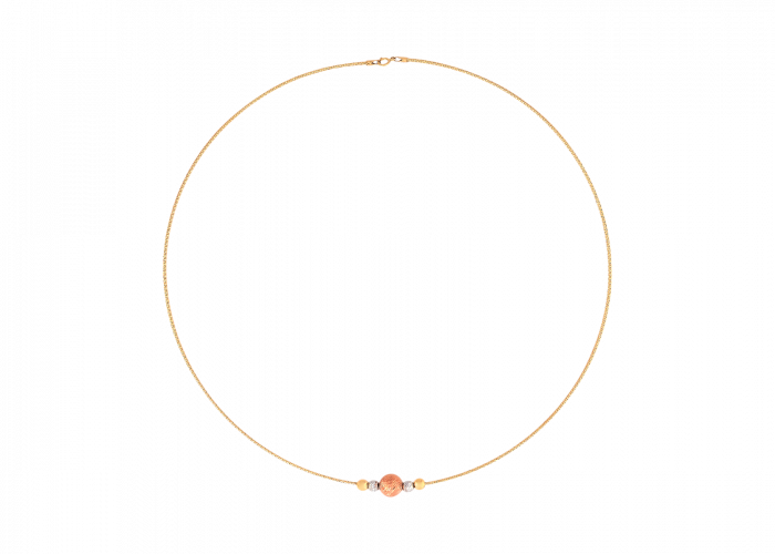 Sleek Italian Gold Chain with Pendant